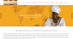 Desktop Screenshot of oneworldwomenshealth.org